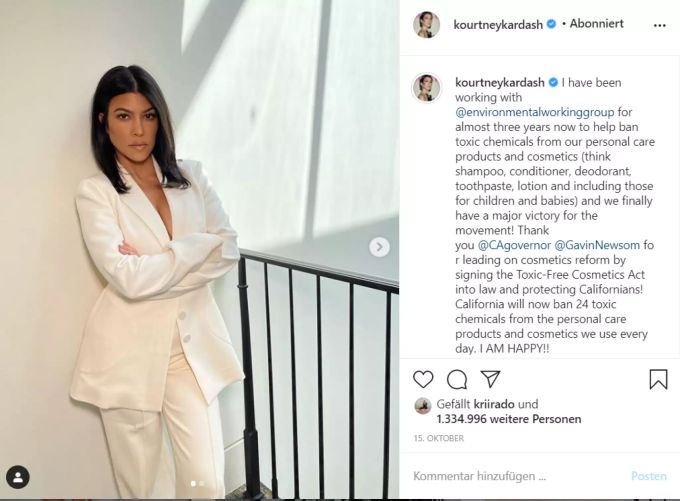 Kourtney gibt sich gern seriös. Jetzt ist sie auf Fake News reingefallen. kim kardashian