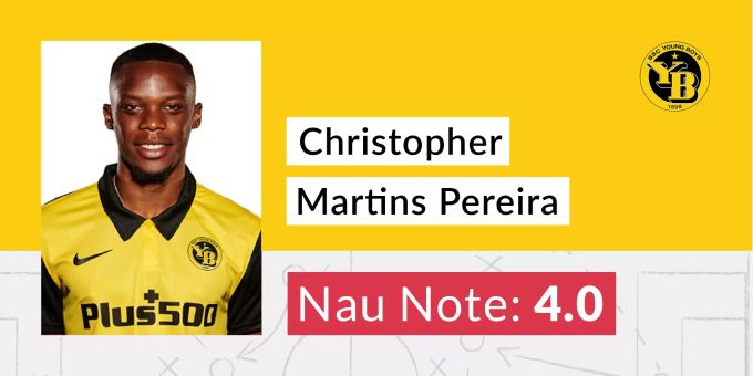 Die Nau.ch-Note für Christopher Martins Pereira von YB. YB FCSG