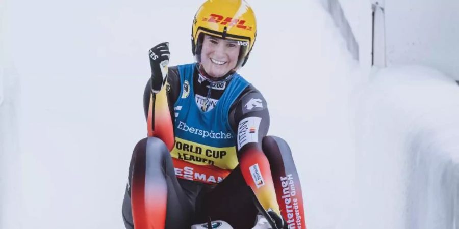 Natalie Geisenberger gewann in Innsbruck. Foto: Expa/Jfk/APA/dpa