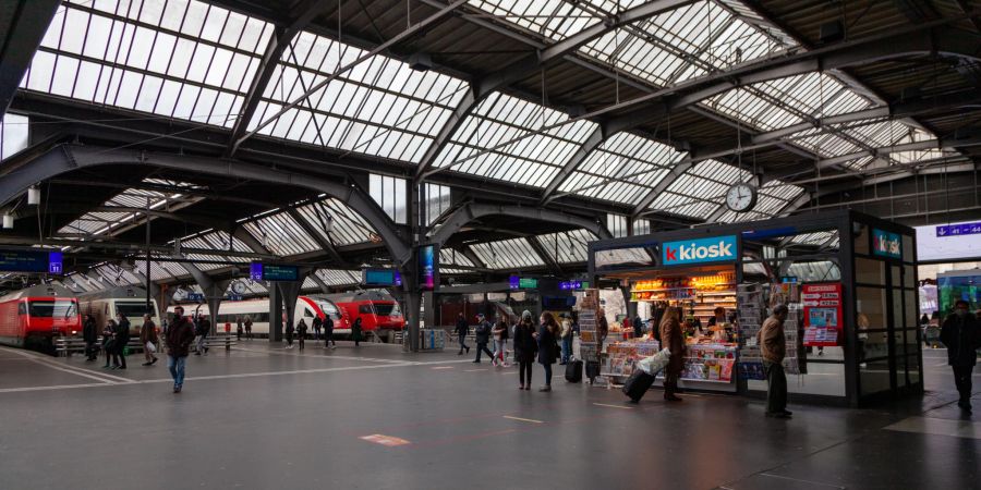 Der Hauptbahnhof in Zürich.