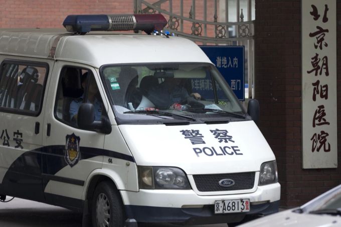 Ein chinesisches Polizeifahrzeug in Peking. (Symbolbild) China