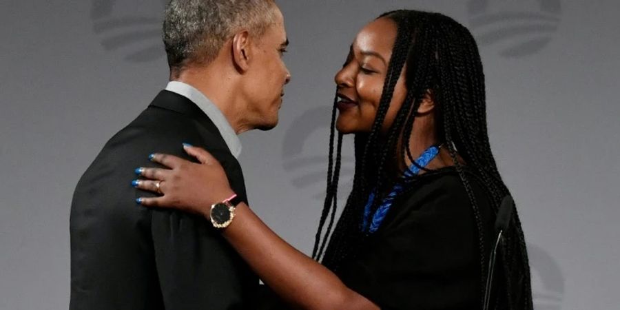 Aminata Touré 2019 mit dem früheren US-Präsidenten Barack Obama