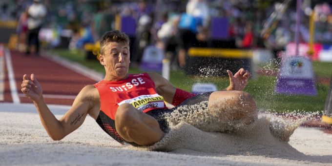 Simon Ehammer schafft an der WM in Eugene die Qualifikation für den Weitsprung-Final. Simon Ehammer