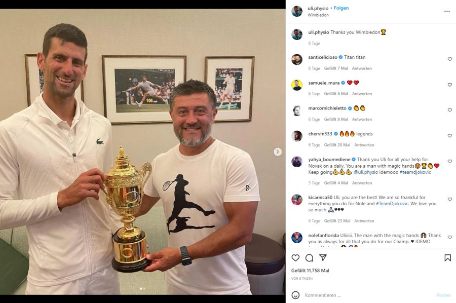 Mit Novak Djokovic hat Ulises Badio schon so manchen grossen Titel gefeiert.