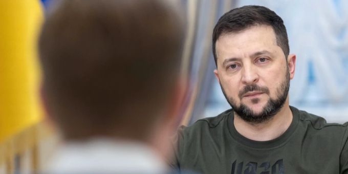 Der ukrainische Präsident Wolodymyr Selenskyj. Ukraine krieg