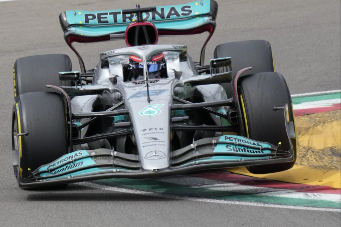 George Russell (Mercedes) beim Imola-GP der Formel 1. George Russell Mercedes Imola