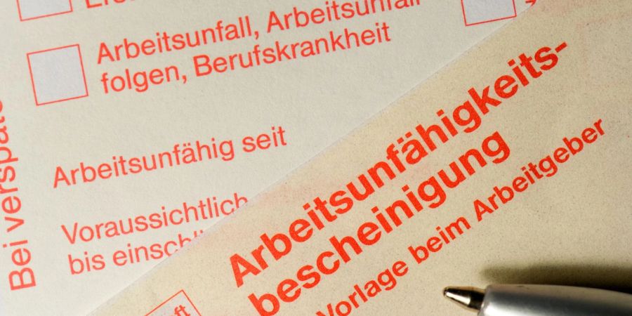 Eine Arbeitsunfähigkeitsbescheinigung.