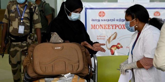 Kontrolle auf Affenpocken an Flughafen in Indien Kontrolle auf Affenpocken an Flughafen in Indien