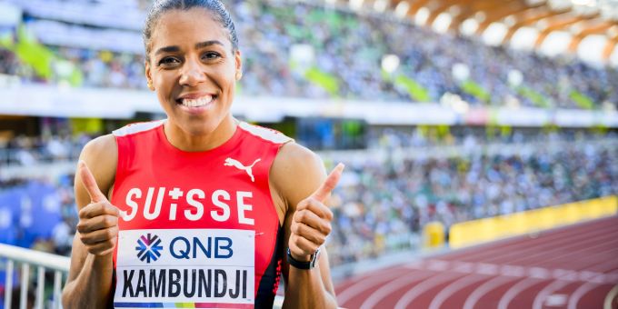 Mujinga Kambundji gelingt es an der WM in Eugene ihren Rekord zu brechen und damit in den Final einzuziehen. Mujinga Kambundji
