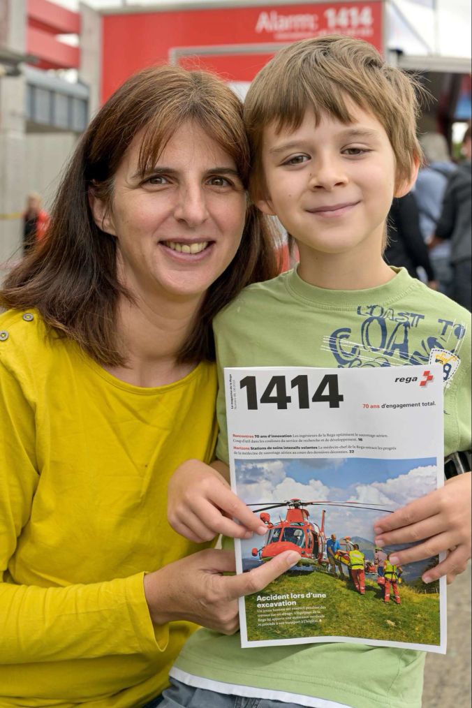 Jolanda mit Sohn Sven.