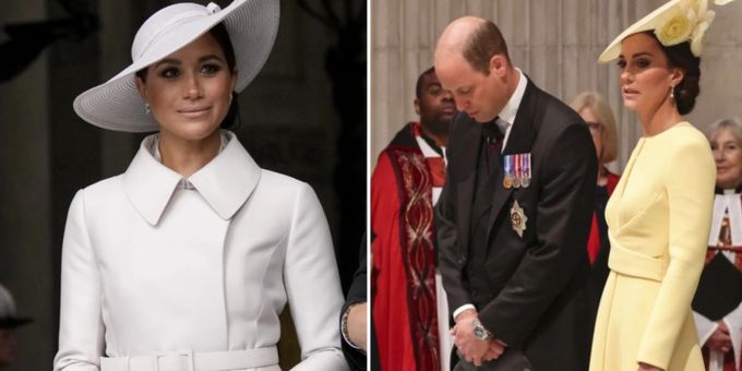 Beim Gottesdienst des Thronjubiläums hatte Meghan wohl keine Lust ihrer Schwägerin zu begegnen. Meghan Markle Kate