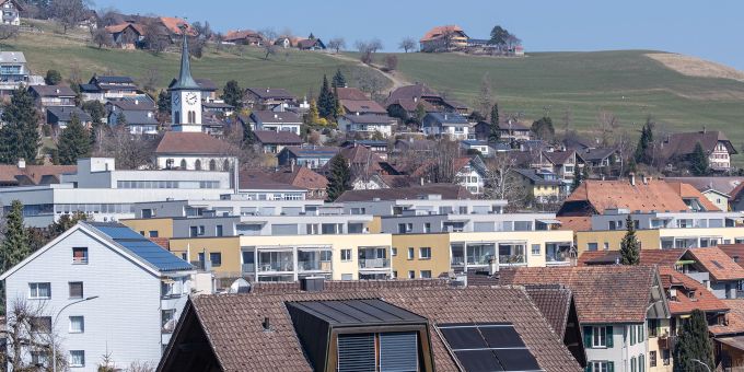 Blick auf Grosshöchstetten. Blick auf Grosshöchstetten.