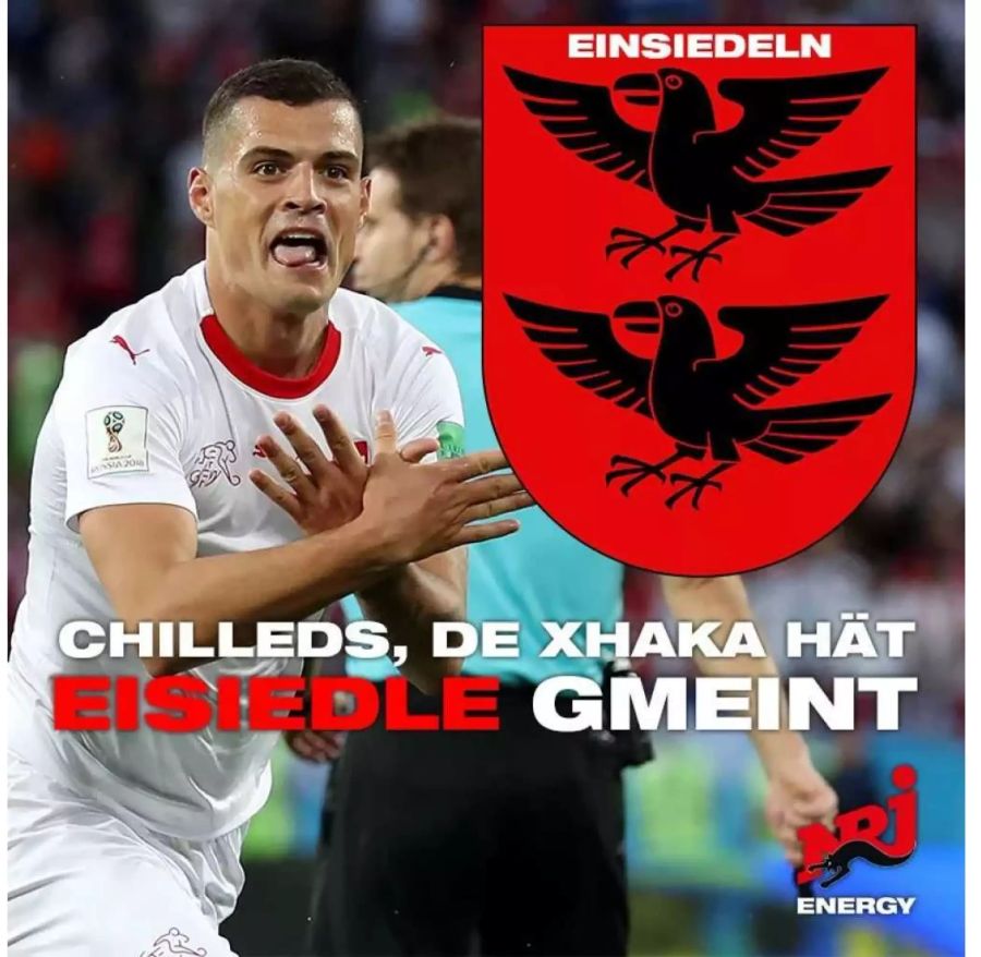 Witz auf Social Media: Meinte Xhaka das Wappen von Einsiedeln?