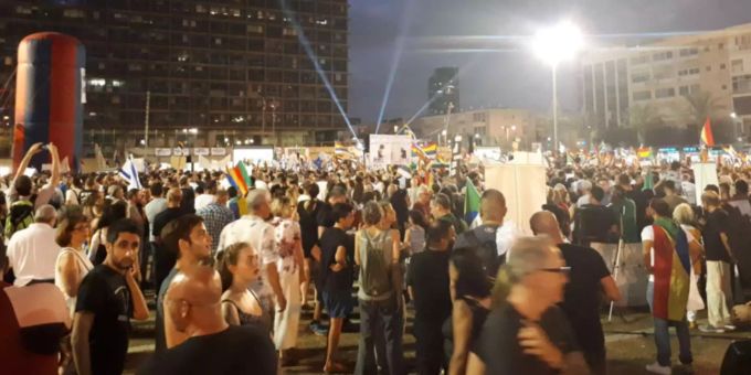 Demonstration gegen Israels «Nationalitätsgesetz» in Tel Aviv. Tel Aviv