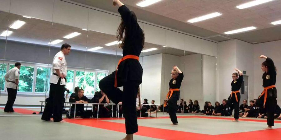 Auch Waffentechniken sind Teil des Lehrstoffs im Kung Fu.