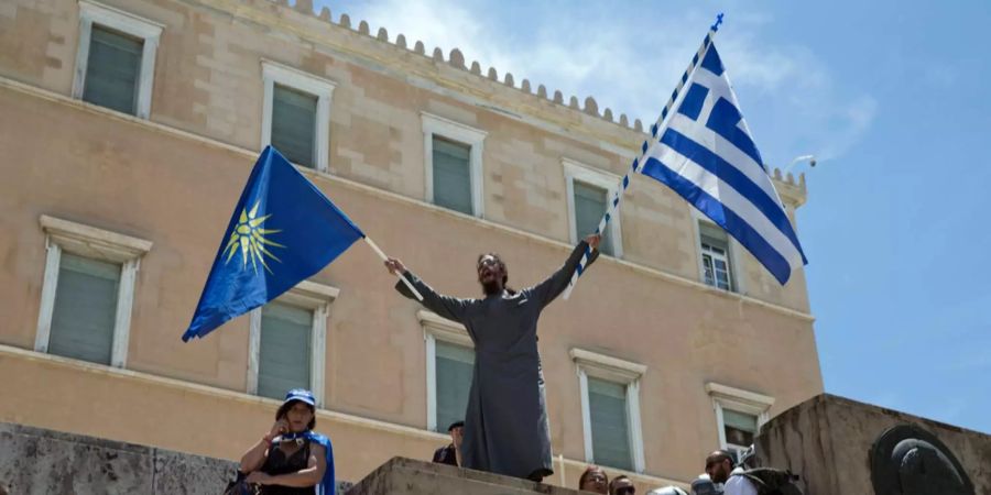 Demonstranten in Athen.