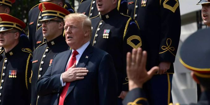 Hier ist Trump ebenfalls am «singen» (Symbolbild). Hier ist Trump ebenfalls am «singen» (Symbolbild).