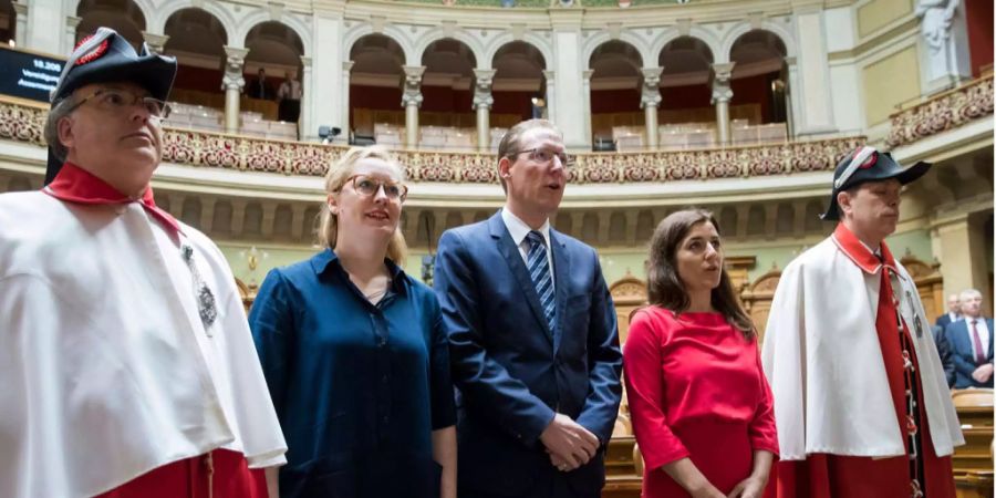 Aline Trede (Grüne), Adrian Wüthrich (SP) und Flavia Wasserfallen (SP) wurden während der Sommersession der Eidgenossischen Räte am Dienstag vereidigt.