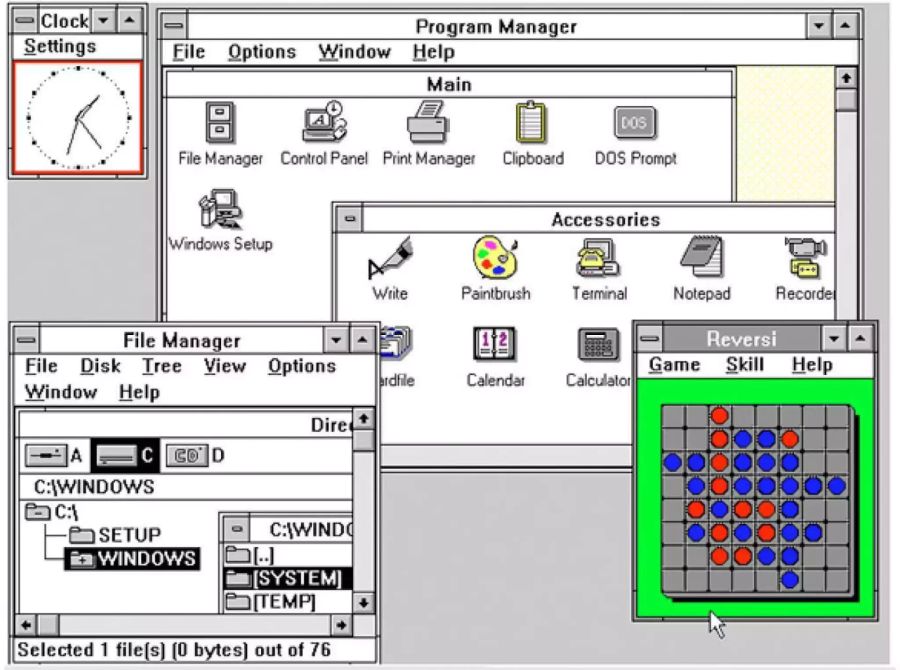 So hat Windows 3.0 ausgesehen.