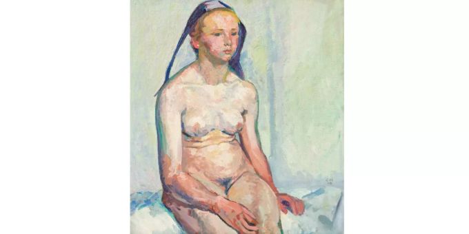 «Sitzender Mädchenakt» von 1910.
