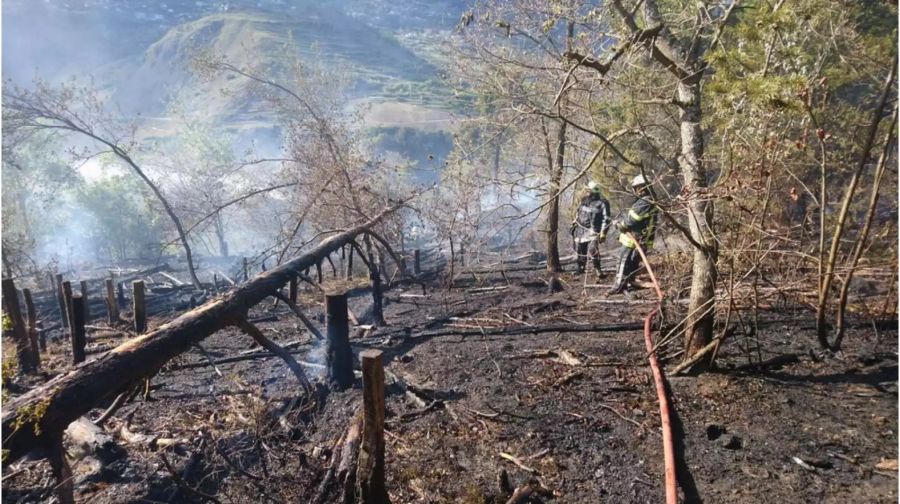 Lens (VS),April 2017: 3000 Quadratmeter fielen den Flammen hzum Opfer.