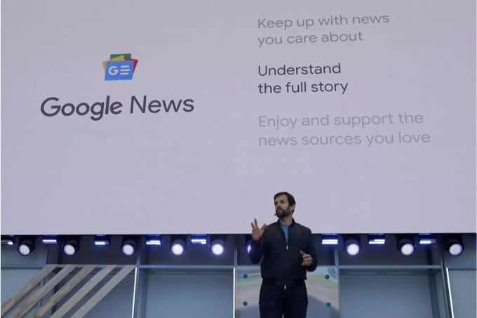 Der Tech-Gigant Google tunt seine News-App. Der Tech-Gigant Google tunt seine News-App.