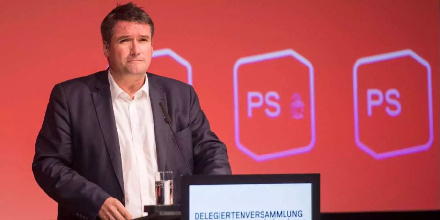 SP-Präsident Christian Levrat spricht an der Delegiertenversammlung in Olten.