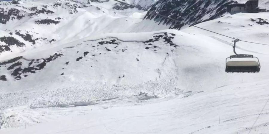 Der Gemsstock oberhalb von Andermatt ist noch in gutem Zustand, das Bild wurde am letzten Wochenende aufgenommen.