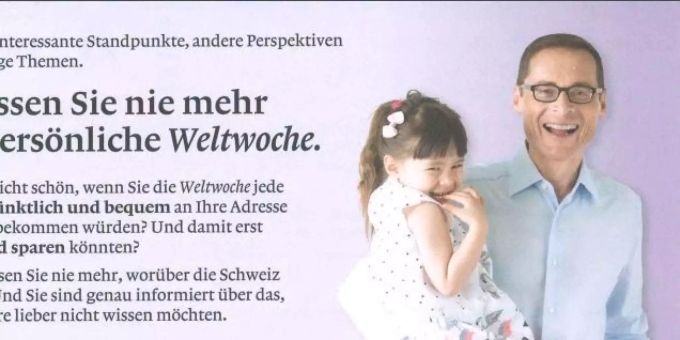 Köppel’s Tochter - Weltwoche-Werbung mit 3-jährigem Kind