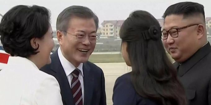 Gipfel mit Kim - Moons heikle Mission in Pjöngjang beginnt