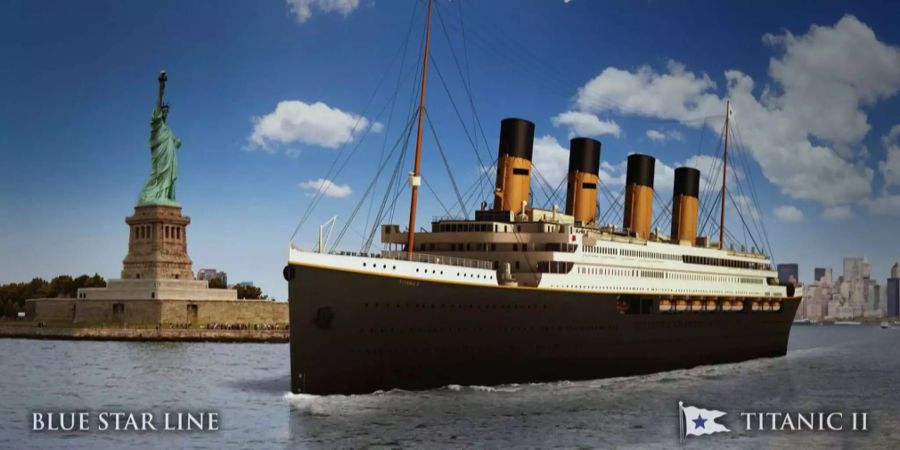 Die Titanic II soll gleich wie die Original-Titanic regelmässig auf der Strecke zwischen Southampton und New York verkehren.