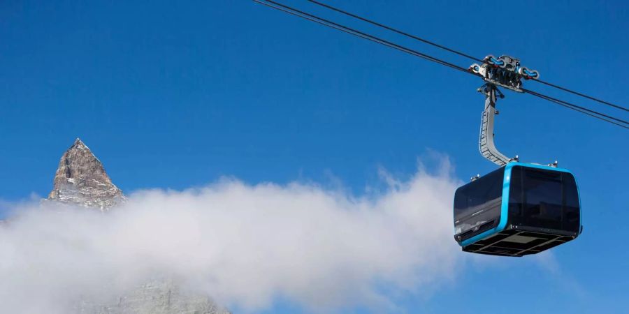 Die neue Drahtseilbahn beim Kleinen Matterhorn.