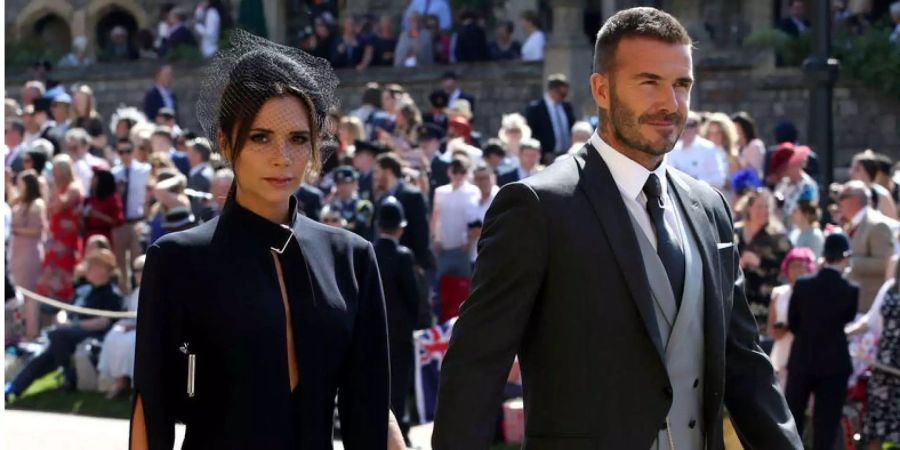 Victoria Beckham und David bei der royalen Hochzeit von Prinz Harry und Meghan Markle im Jahr 2018.