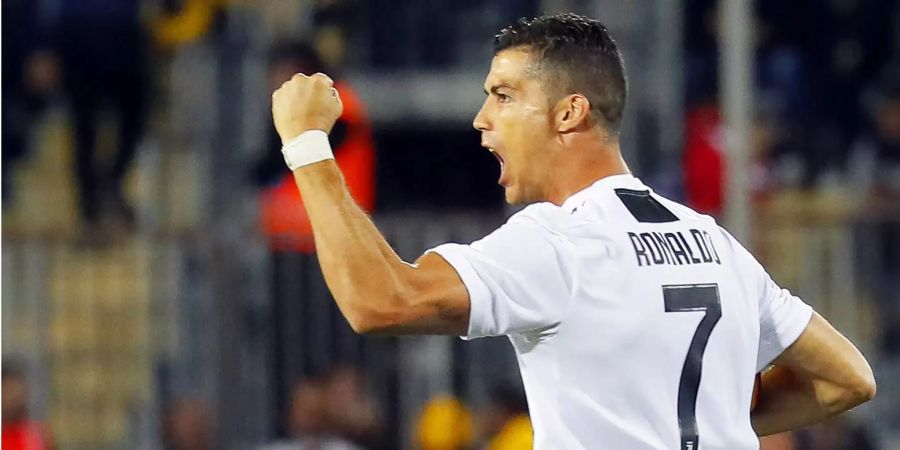 Cristiano Ronaldo feiert seinen ersten Treffer gegen Empoli.