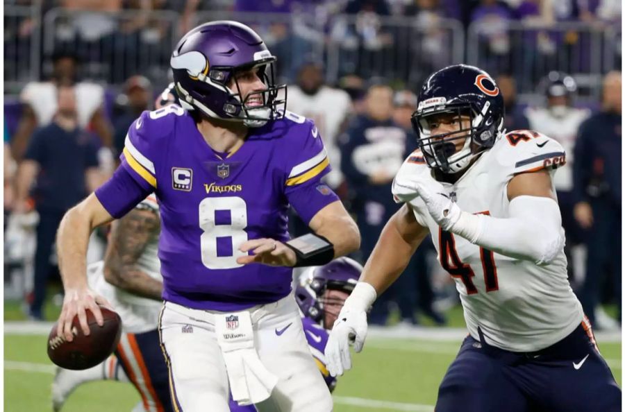 In der letzten Saison spielten die Vikings beinahe um den Titel – jetzt ist nach 17 Spieltagen Schluss. Minnesota verpasst den Sprung in die Playoffs und verliert zum Abschluss mit 10:24 gegen Chicago.