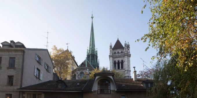 Die St. Pierre Kathedrale in Genf: der Kanton stimmt am 10. Februar über die Gesetzesrevision zur Trennung von Staat und Kirche ab. Die St. Pierre Kathedrale in Genf.