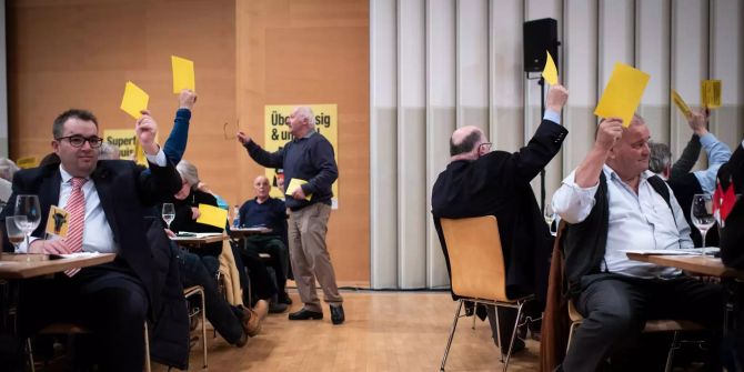 Abstimmung über die Zersiedelungs-Initiative, an der Delegiertenversam