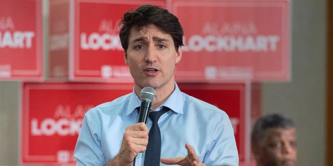 Justin Trudeau, Premierminister von Kanada, spricht.