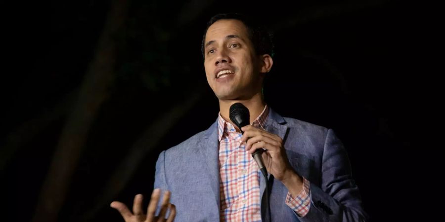 Juan Guaidó bei einer Demonstration in Venezuela.