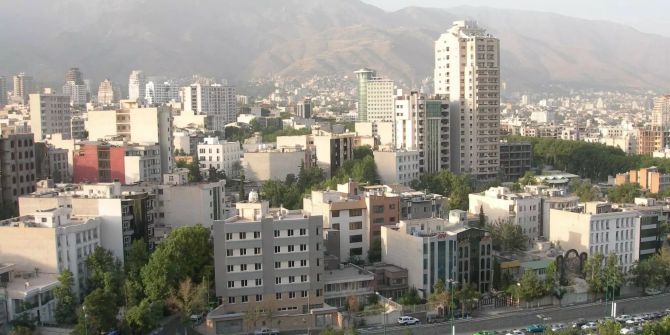 Ausblick auf die Hauptstadt des Irans Teheran.