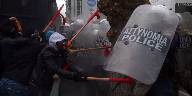 Lehrer protestieren in Athen.