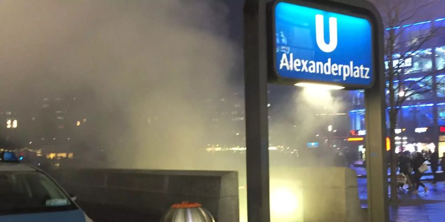 Der Brand am Alexanderplatz.