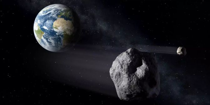 Ein Bild der ESA zur Darstellung von Weltraumgefahren.