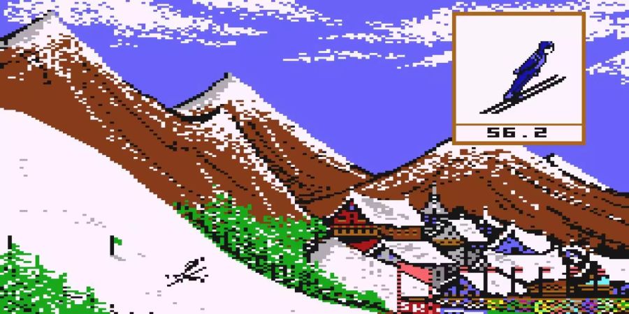 Winter Games auf dem Commodore 64.