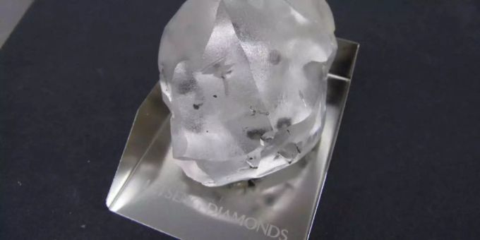 Der 910-Karat-Diamant aus Lesotho. Bild: Gem Diamonds Der 910-Karat-Diamant aus Lesotho. Bild: Gem Diamonds