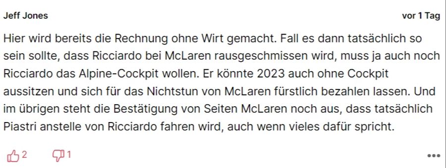 Für Leser «Jeff Jones» sind aber noch viele Fragen offen.