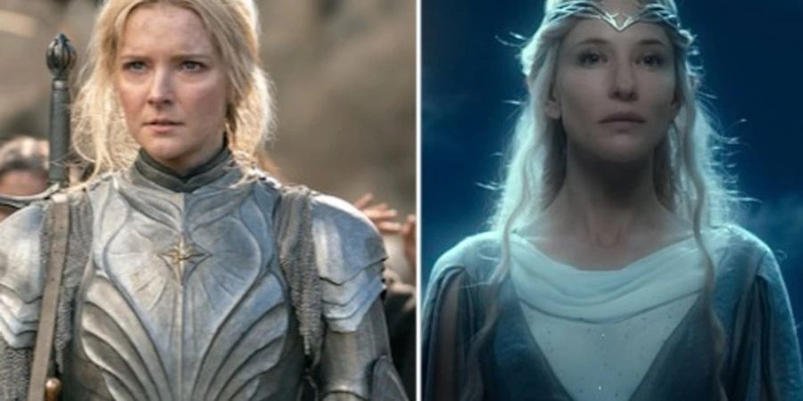 Die zwei Galadriel-Versionen - links Morfydd Clark, daneben Cate Blanchett - unterscheiden sich stark voneinander.