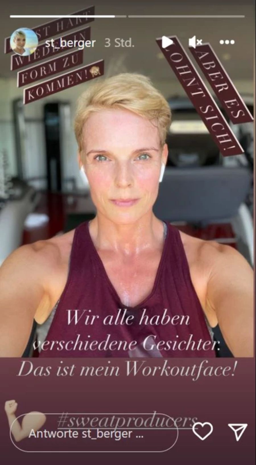 Stéphanie Berger kann endlich wieder Sport machen.