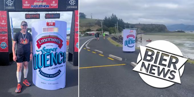 Heiss... - Mann läuft ganzen Marathon als Bierdose verkleidet