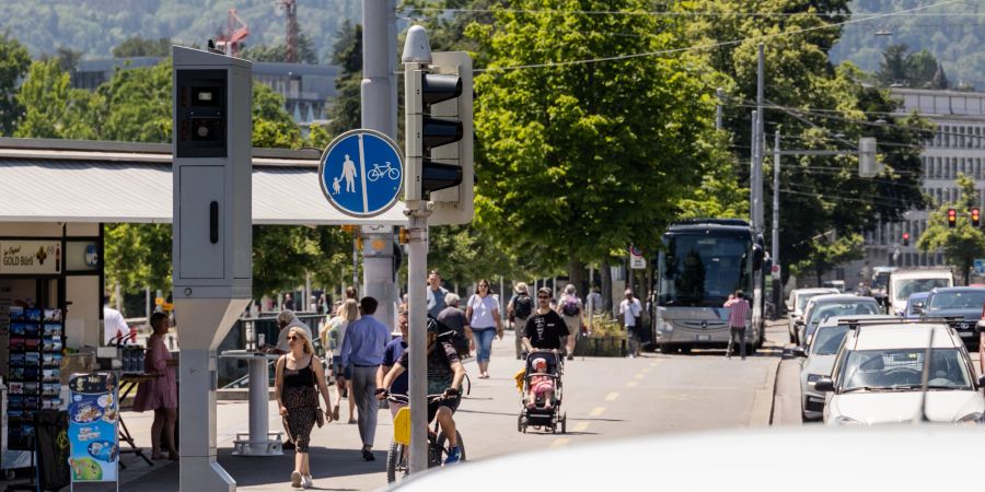 Radarkontrolle in der Stadt Zürich.